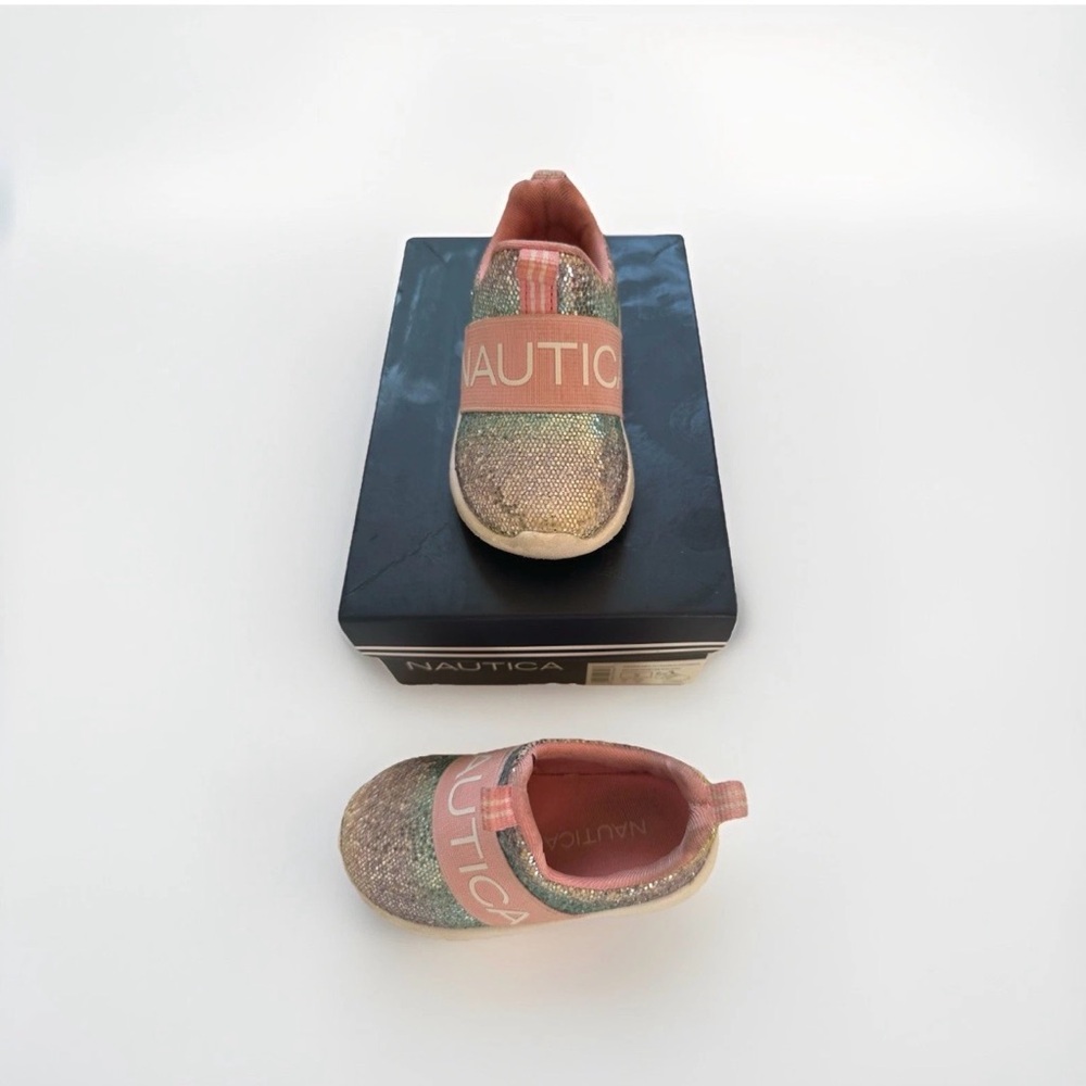 Nautica Baby/Toddler Matdeck Pink Glitter Slip-On Sneaker | Size: 5C